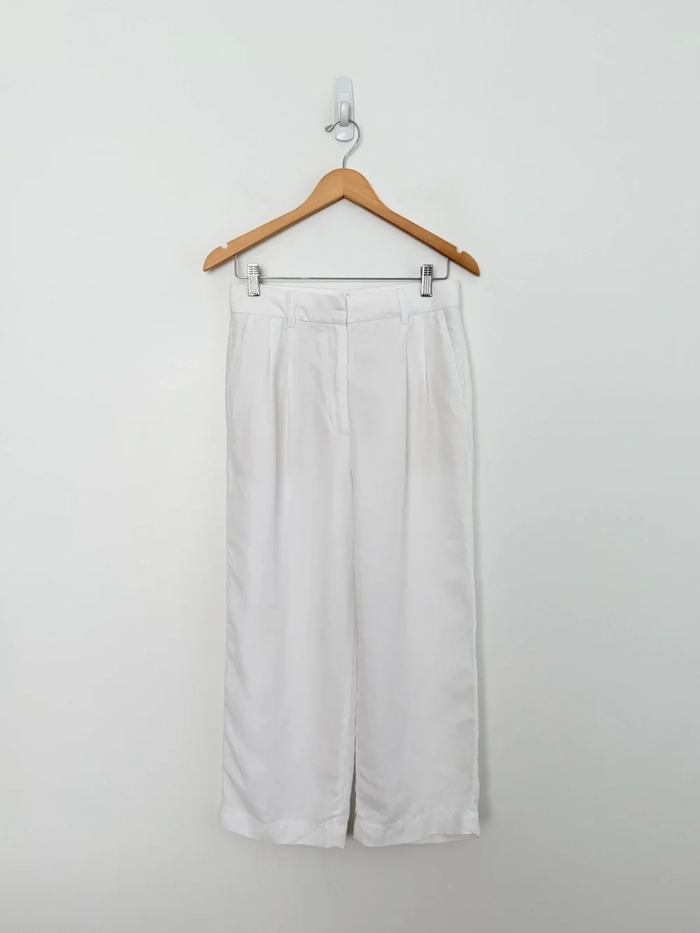 Aritzia Wilfred The Effortless Pant Linen Cropped High Waist Wide Leg NWOT